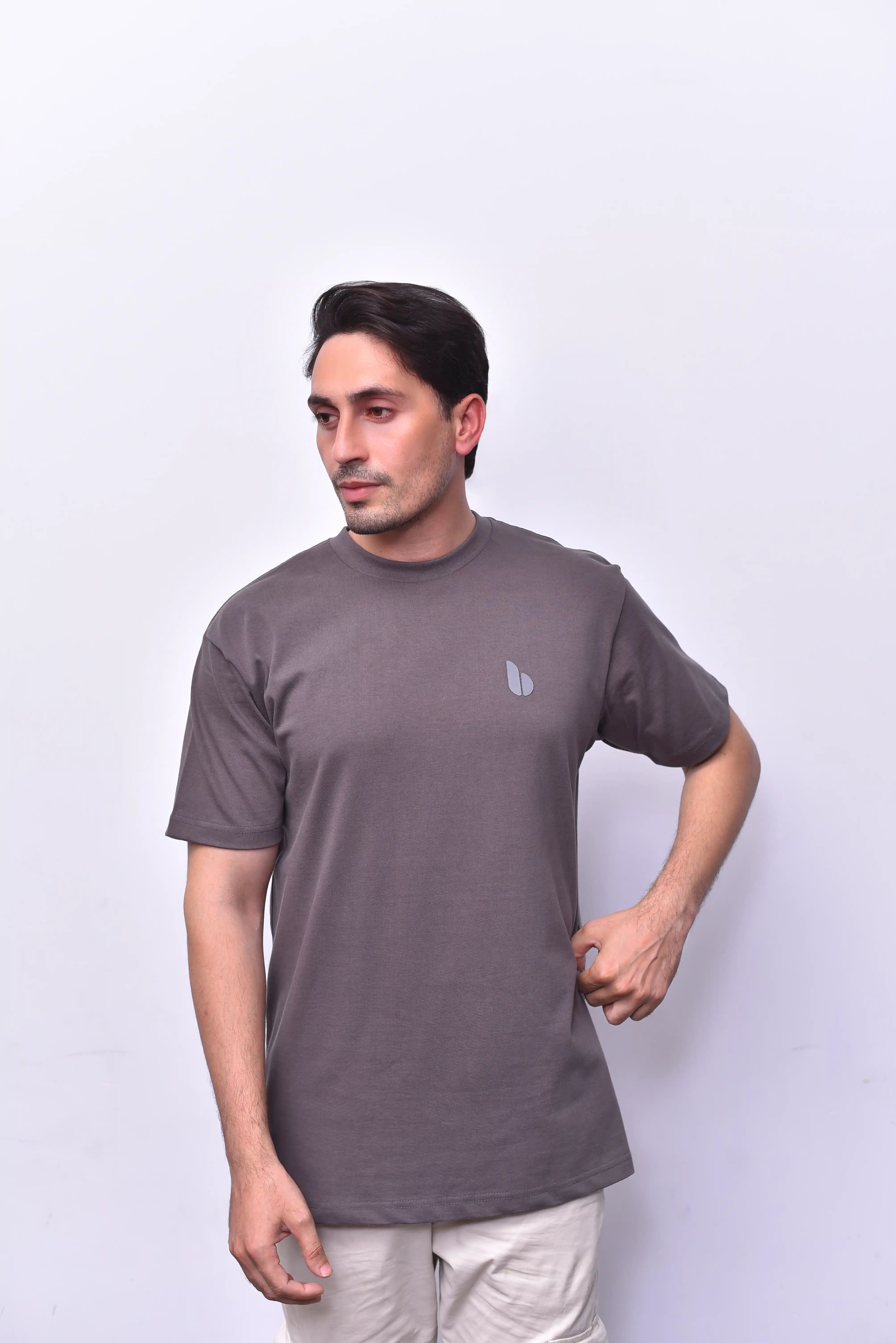 Gray Tiger Stack Relax Fit Tee – Animal Print Tee | The Vibss