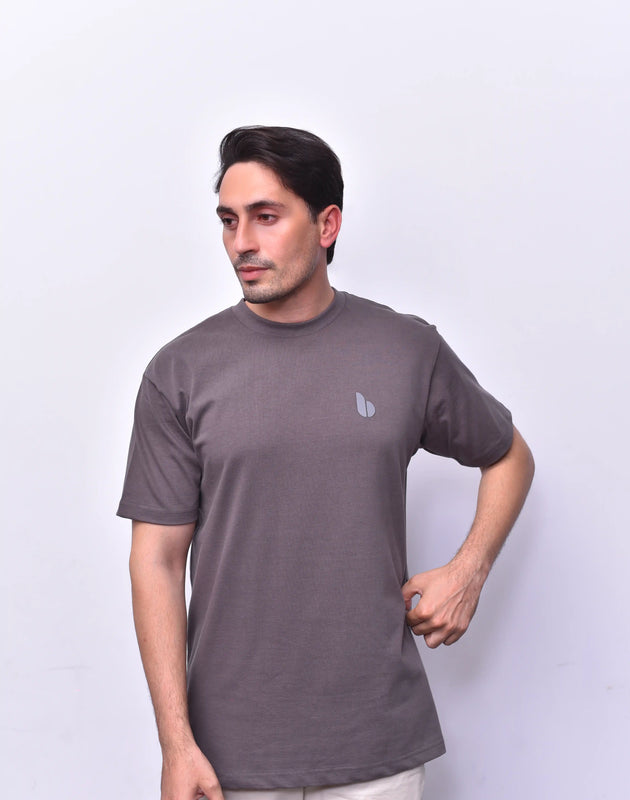 Gray Tiger Stack Relax Fit Tee – Animal Print Tee | The Vibss