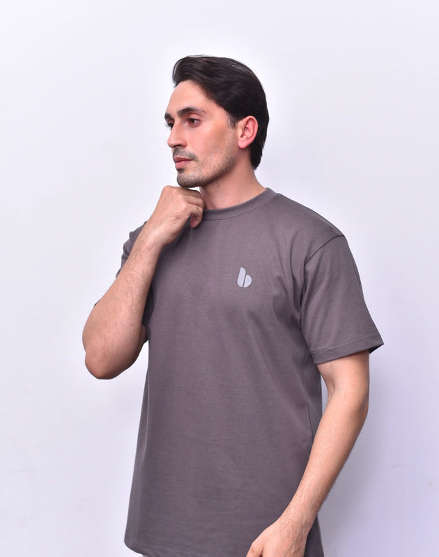 Gray Tiger Stack Relax Fit Tee – Animal Print Tee | The Vibss