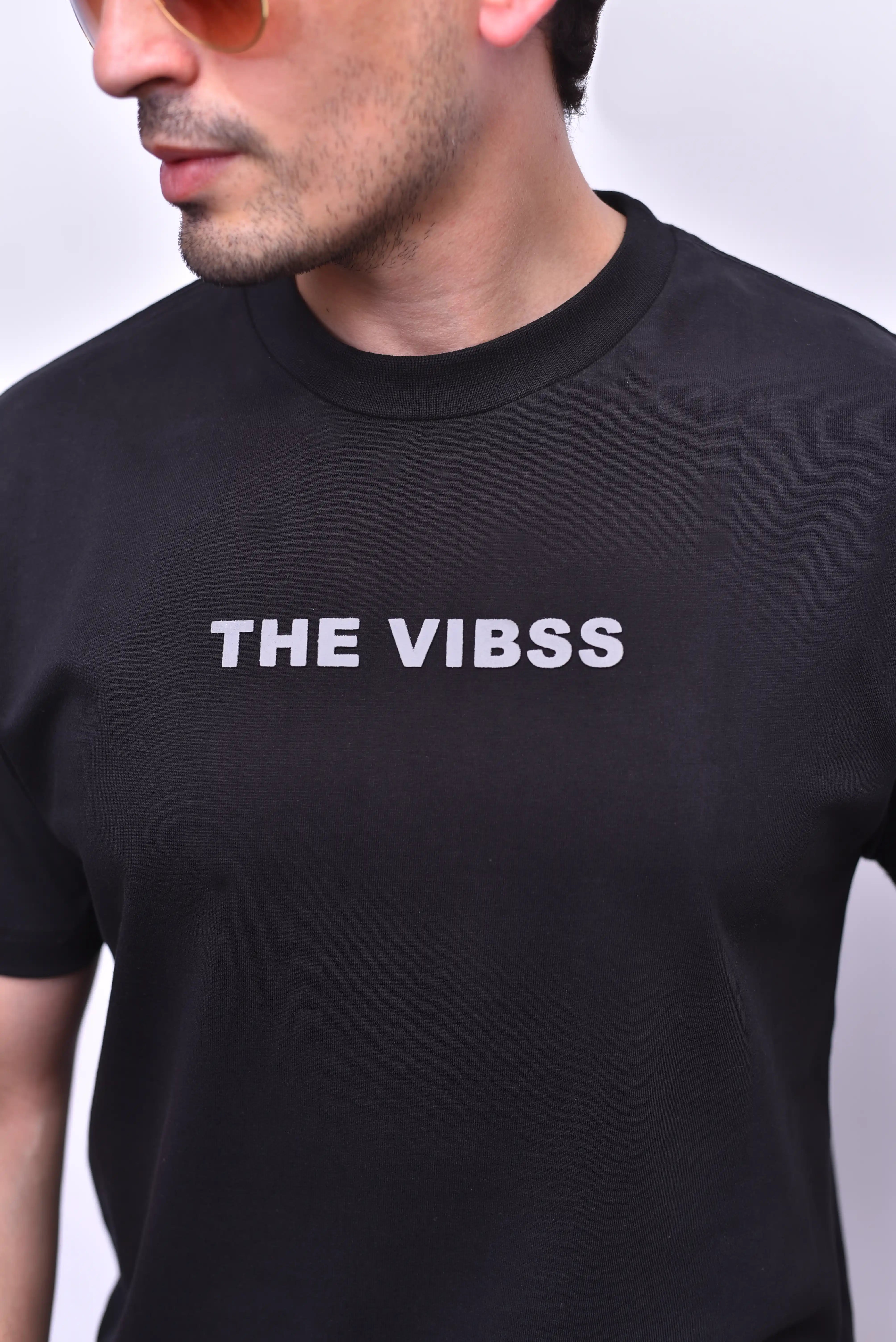 Black Ultra Vibe Relax Fit Tee – Bold Streetwear Style | The Vibss