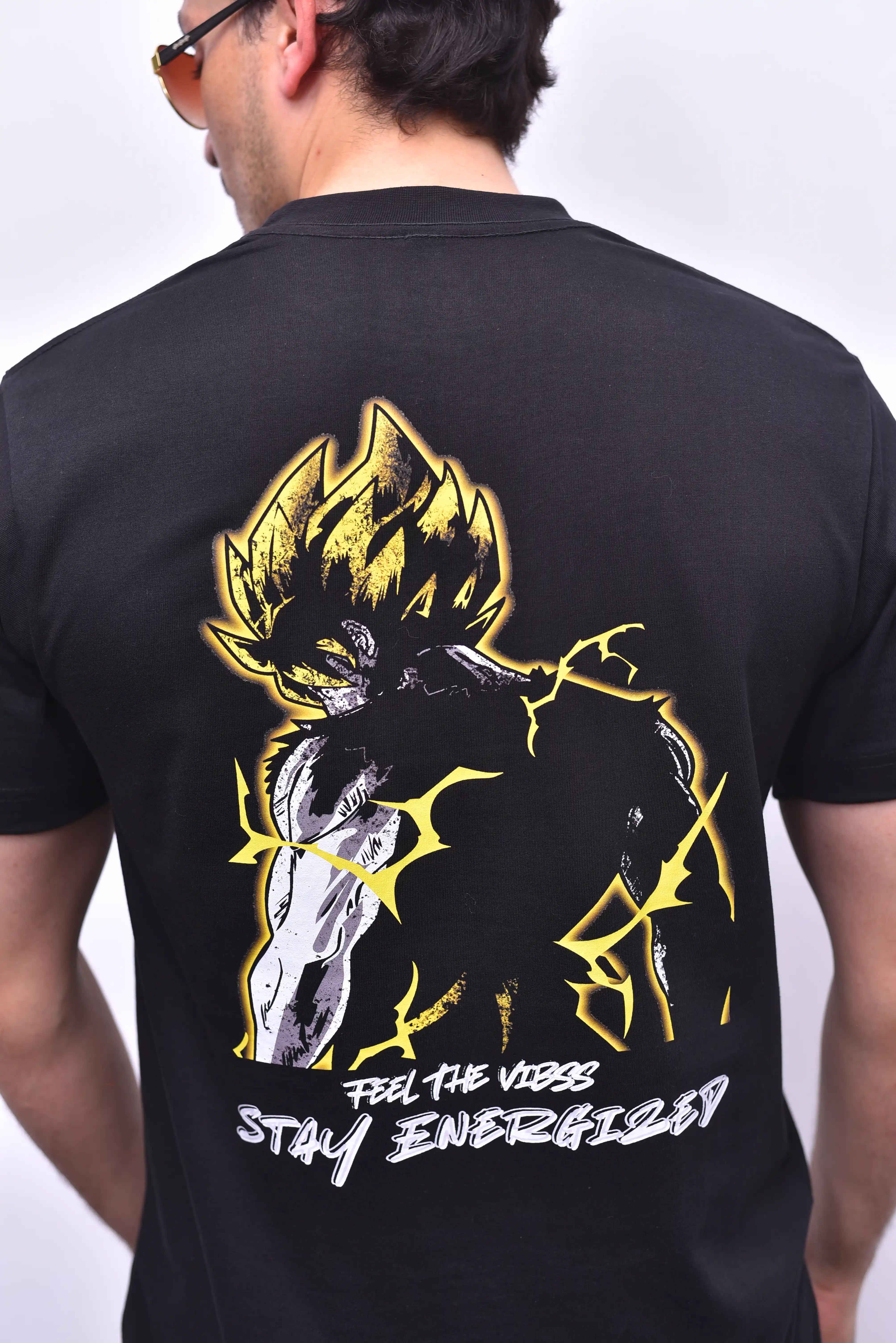 Black Ultra Vibe Relax Fit Tee – Bold Streetwear Style | The Vibss