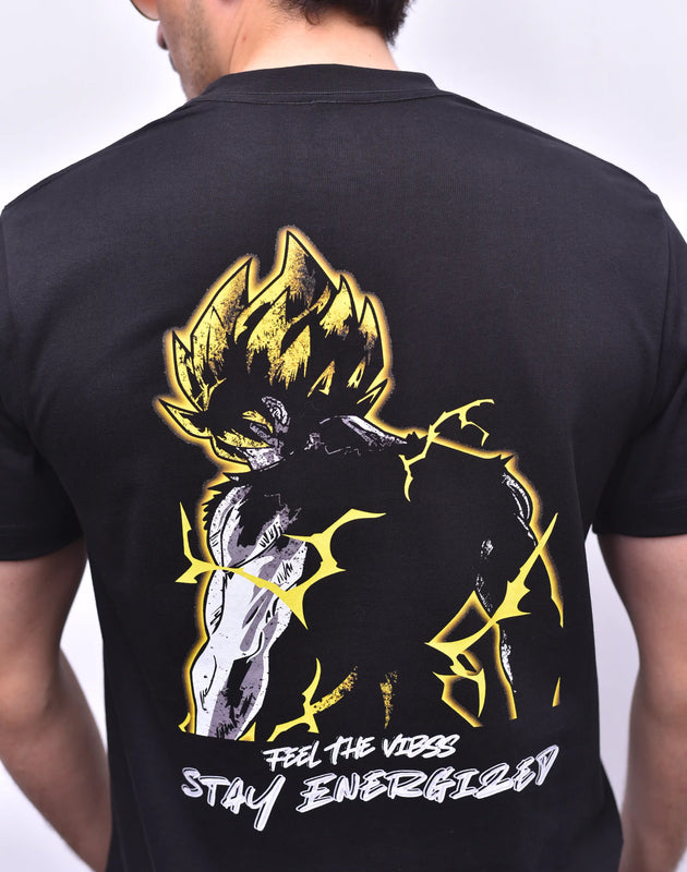 Black Ultra Vibe Relax Fit Tee – Bold Streetwear Style | The Vibss