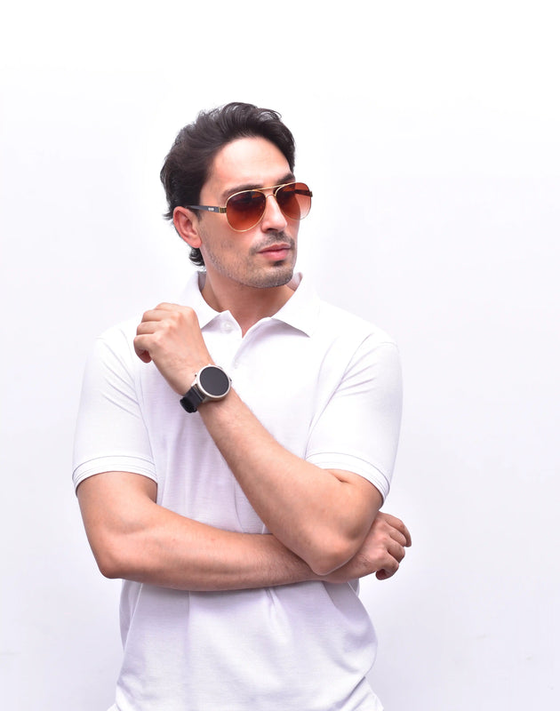 White Polo Classic – Smart Collar Relax Fit Polo | The Vibss