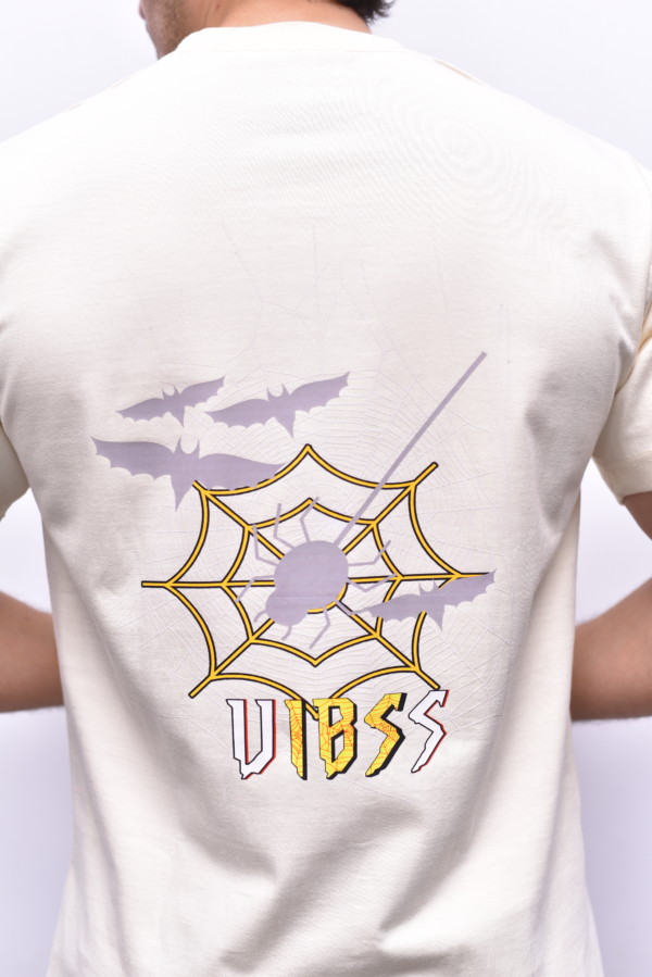 Cream Relax Fit T-Shirt with Spider DTF Design - Premium Limited Edition