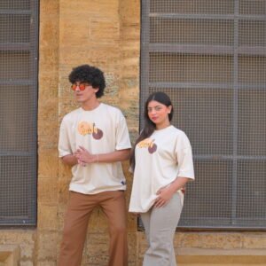 Ibtida Premium Limited Edition Cream T-Shirt with Screen Print