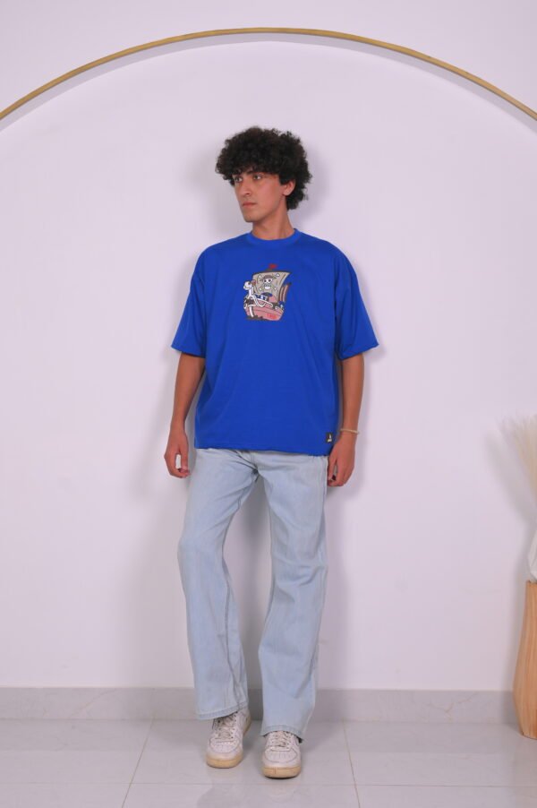 Luffy Premium Limited Edition Blue T-Shirt with Screen Print