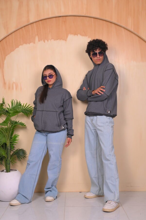 Opposite Stitch Premium Limited Edition Gray Hoodie - Simple Design