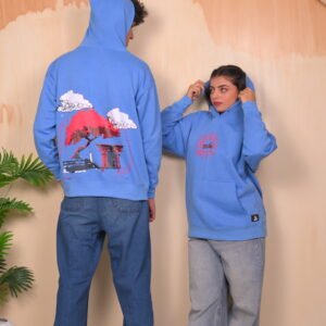 Sokoon Premium Limited Edition Blue Hoodie with Screen Print
