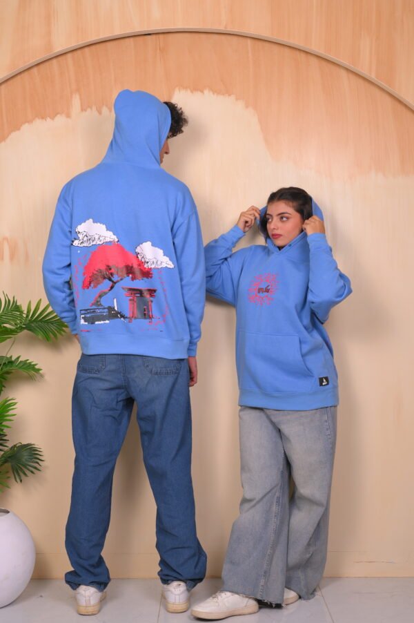 Sokoon Premium Limited Edition Blue Hoodie with Screen Print