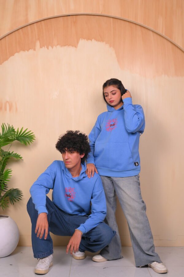 Sokoon Premium Limited Edition Blue Hoodie with Screen Print