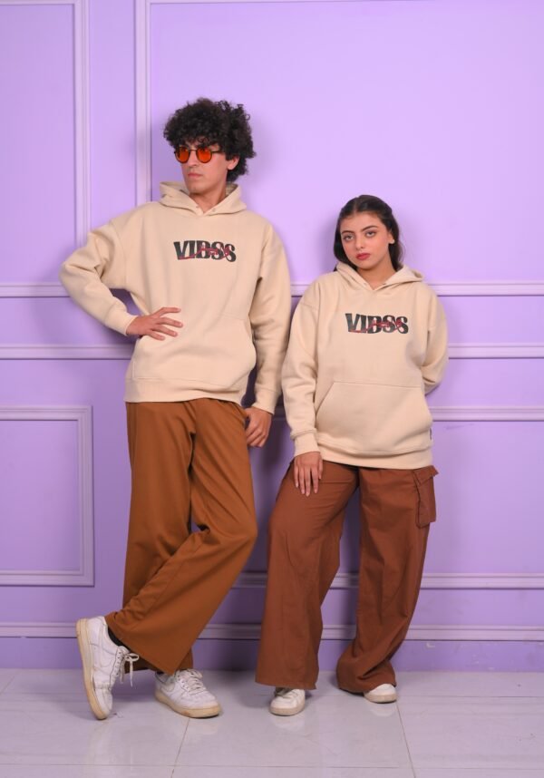 Manzil Premium Limited Edition Cream Hoodie - Simple Design